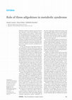 Research paper thumbnail of Role of three adipokines in metabolic syndrome