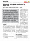 Research paper thumbnail of Removing Heat from Si with a “Thermal Circuit”: An Ab‐Initio Study