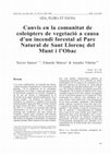 Research paper thumbnail of Canvis en la comunitat de coleòpters de vegetació a causa d'un incendi forestal al Parc Natural de Sant Llorenç del Munt i l'Obac