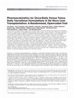 Research paper thumbnail of Pharmacokinetics for once-daily versus twice-daily tacrolimus formulations in de novo liver transplantation: A randomized, open-label trial