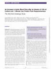 Research paper thumbnail of An Increase in Aortic Blood Flow after an Infusion of 100 ml Colloid over 1 Minute Can Predict Fluid Responsiveness