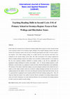 Research paper thumbnail of 2nd Cycle Primary School EFL Teachers’ Use of Reading Strategies to Develop Their Students’ Reading Skills: The Case of Jimma and Ilu Abba Bora Zones of Oromiya National Regional State