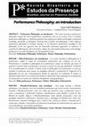 Research paper thumbnail of Performance Philosophy: an introduction