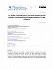 Research paper thumbnail of "EL MEJOR LICEO DE CHILE", CALIDAD EN EDUCACIÓN PÚBLICA Y SUS REPRESENTACIONES SEMIÓTICAS EN DISPUTA