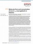 Research paper thumbnail of Molecular form and concentration of serum α2-macroglobulin in diabetes