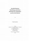 Research paper thumbnail of Restrictions Affecting New Zealanders' Access to the Internet: A Local Study