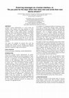 Research paper thumbnail of Event log messages as a human interface, or, "do you pine for the days when men were men and wrote their own device drivers?