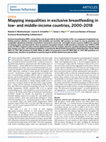 Research paper thumbnail of Mapping inequalities in exclusive breastfeeding in low- and middle-income countries, 2000–2018