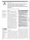 Research paper thumbnail of Global and regional burden of disease and injury in 2016 arising from occupational exposures: a systematic analysis for the Global Burden of Disease Study 2016