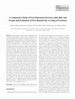 Research paper thumbnail of A Comparative Study of Foot Dimension between Adult Male and Female and Evaluation of Foot Hazards due to Using of Footwear