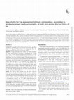 Research paper thumbnail of New charts for the assessment of body composition, according to air-displacement plethysmography, at birth and across the first 6 mo of life