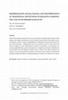 Research paper thumbnail of Modernization, Social Change, and The Persistence of Traditional Institutions of Religious Learning: The Case of Diyarbakir Madrasahs