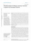 Research paper thumbnail of Detailed analysis of allergic cutaneous reactions to spinal cord stimulator devices