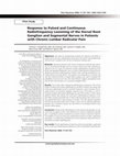 Research paper thumbnail of Response to Pulsed and Continuous Radiofrequency Lesioning of the Dorsal Root Ganglion and Segmental Nerves in Patients with Chronic Lumbar Radicular Pain