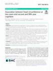 Research paper thumbnail of Association between head circumference at two years and second and fifth year cognition