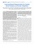 Research paper thumbnail of Learning-Based Regularization for Cardiac Strain Analysis via Domain Adaptation