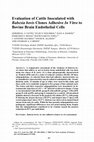 Research paper thumbnail of Evaluation of Cattle Inoculated with Babesia bovis Clones Adhesive In Vitro to Bovine Brain Endothelial Cells