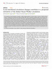 Research paper thumbnail of Local meridional circulation changes contribute to a projected slowdown of the Indian Ocean Walker circulation