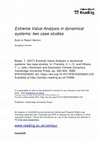 Research paper thumbnail of Extreme Value Analysis in Dynamical Systems: Two Case Studies