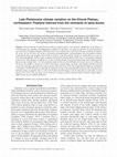 Research paper thumbnail of Late Pleistocene Climate Variation On The Khorat Plateau, Northeastern Thailand Inferred From The Remnants Of Sand Dunes