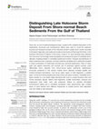 Research paper thumbnail of Distinguishing Late Holocene Storm Deposit From Shore-normal Beach Sediments From the Gulf of Thailand