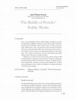 Research paper thumbnail of The Riddle of Pericles’  Public Works