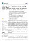 Research paper thumbnail of Impact of the COVID-19 Pandemic on Maternal Well-Being during Pregnancy