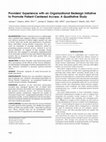 Research paper thumbnail of Providers’ Experience with an Organizational Redesign Initiative to Promote Patient-Centered Access: A Qualitative Study