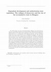 Research paper thumbnail of Dependent development and authoritarian state capitalism: Democratic backsliding and the rise of the accumulative state in Hungary