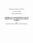 Research paper thumbnail of Empirically-Constrained Climate Sensitivity and the Social Cost of Carbon