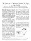 Research paper thumbnail of The Effects of UAV Quadcopter Propeller Tilt Angle on Flight Stability