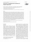 Research paper thumbnail of Overview of antidepressant treatment of bipolar depression