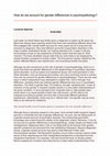 Research paper thumbnail of Spencer, L.J. (2022) “How do we account for gender differences in psychopathology?,”- Thinkful Blog Post