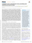 Research paper thumbnail of A stepwise route to domesticate rice by controlling seed shattering and panicle shape