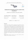 Research paper thumbnail of Clasificación automática de textos usando redes de palabras