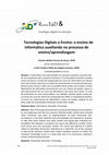 Research paper thumbnail of Tecnologias digitais e ensino: o ensino de informática auxiliando no processo de ensino/aprendizagem