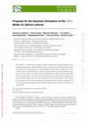 Research paper thumbnail of Proposal for the Quantum Simulation of the \mathbb CP(2) Model on Optical Lattices