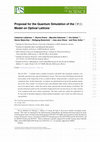 Research paper thumbnail of Proposal for the Quantum Simulation of the CP(2) Model on Optical Lattices