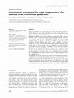 Research paper thumbnail of Antimicrobial activity and the major components of the essential oil of Plectranthus cylindraceus