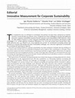 Research paper thumbnail of Innovative Measurement for Corporate Sustainability