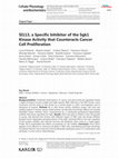 Research paper thumbnail of SI113, a Specific Inhibitor of the Sgk1 Kinase Activity that Counteracts Cancer Cell Proliferation