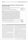 Research paper thumbnail of The effect of breathing technique on sticking region during maximal bench press