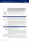 Research paper thumbnail of The reliability and intensity dependence of maximum mouth pressure during bench press exercise in healthy athlete