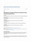 Research paper thumbnail of Meta-analyses of the effect of flossing on ankle range of motion and power jump performance