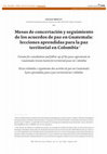 Research paper thumbnail of Mesas de concertación y seguimiento de los acuerdos de paz en Guatemala: lecciones aprendidas para la paz territorial en Colombia