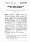 Research paper thumbnail of Aplicación de inductores generadores de valor para la gestión en microempresas