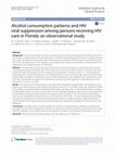 Research paper thumbnail of Alcohol consumption patterns and HIV viral suppression among persons receiving HIV care in Florida: an observational study