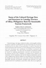 Research paper thumbnail of Status of the Cultural Heritage Sites and Structures in Camalig, Province of Albay, Philippines: Basis for Sustainable Tourism Framework