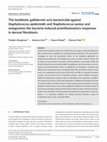 Research paper thumbnail of The lantibiotic gallidermin acts bactericidal againstStaphylococcus epidermidisandStaphylococcus aureusand antagonizes the bacteria‐induced proinflammatory responses in dermal fibroblasts