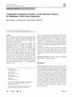 Research paper thumbnail of Comparative Evaluation of Suture Versus Sutureless Surgery in Mandibular Third Molar Impactions